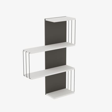 Estante de pared CAMBEL 96x64 cm blanco/antracita