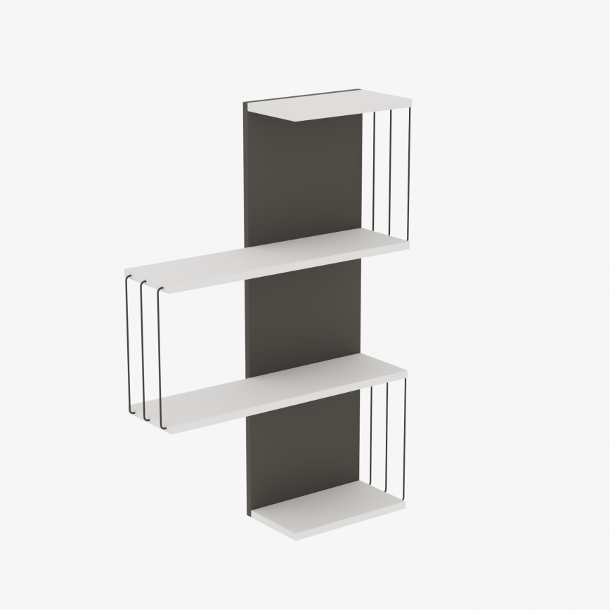 Estante de pared CAMBEL 96x64 cm blanco/antracita