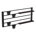 Estante de pared con macetas y LED iluminación SHELF 50x118 cm negro/pino