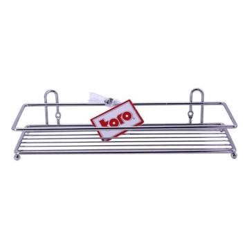 Estante de pared de ducha 10x30 cm cromo brillante