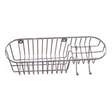 Estante de pared de ducha 11x34,6 cm cromo brillante