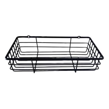Estante de pared de ducha 12x25 cm negro