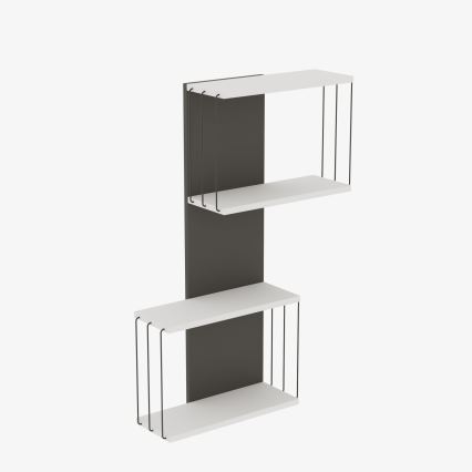 Estante de pared DESTAN 96x65 cm blanco/antracita