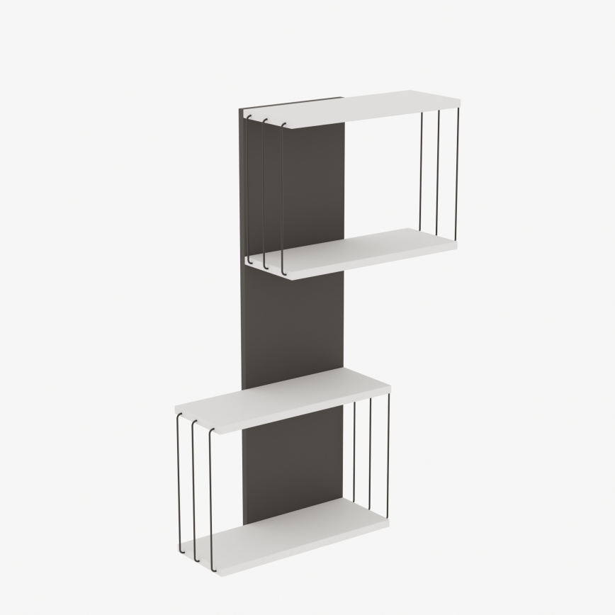 Estante de pared DESTAN 96x65 cm blanco/antracita
