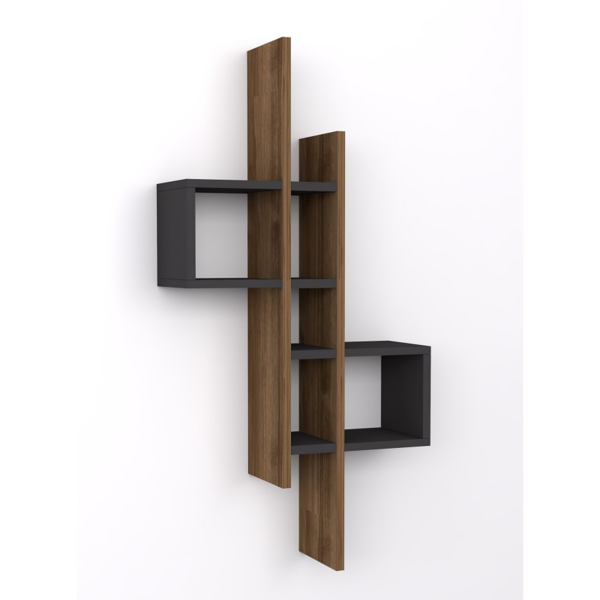 Estante de pared EMSE 108x53,8 cm marrón/antracita