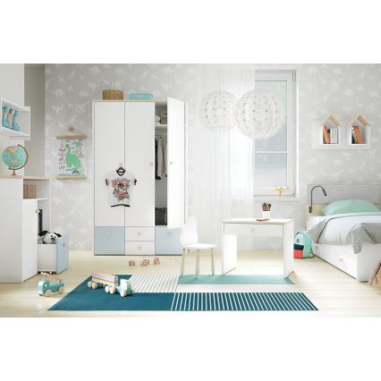 Estante de pared infantil BUBO 35x72 cm blanco/roble claro