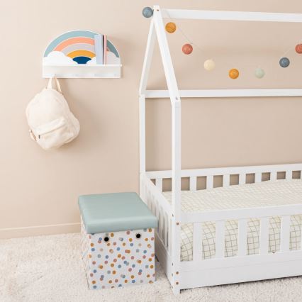 Estante de pared infantil con ganchos Arco iris/colorido