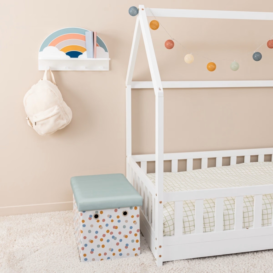Estante de pared infantil con ganchos Arco iris/colorido