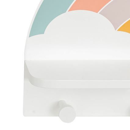 Estante de pared infantil con ganchos Arco iris/colorido