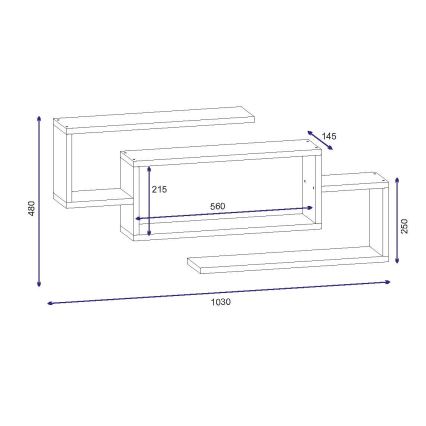Estante de pared JANISON 48x103 cm blanco