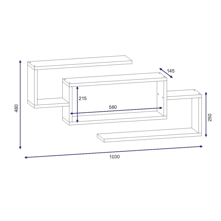Estante de pared JANISON 48x103 cm blanco