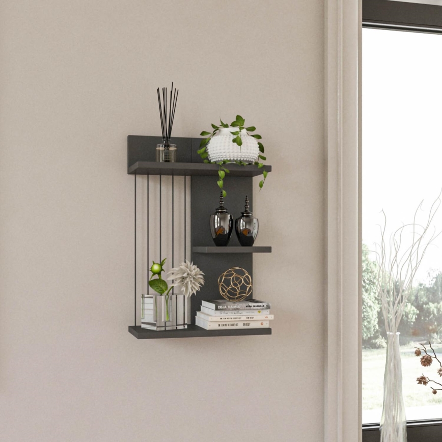 Estante de pared KINIK 60x40 cm antracita