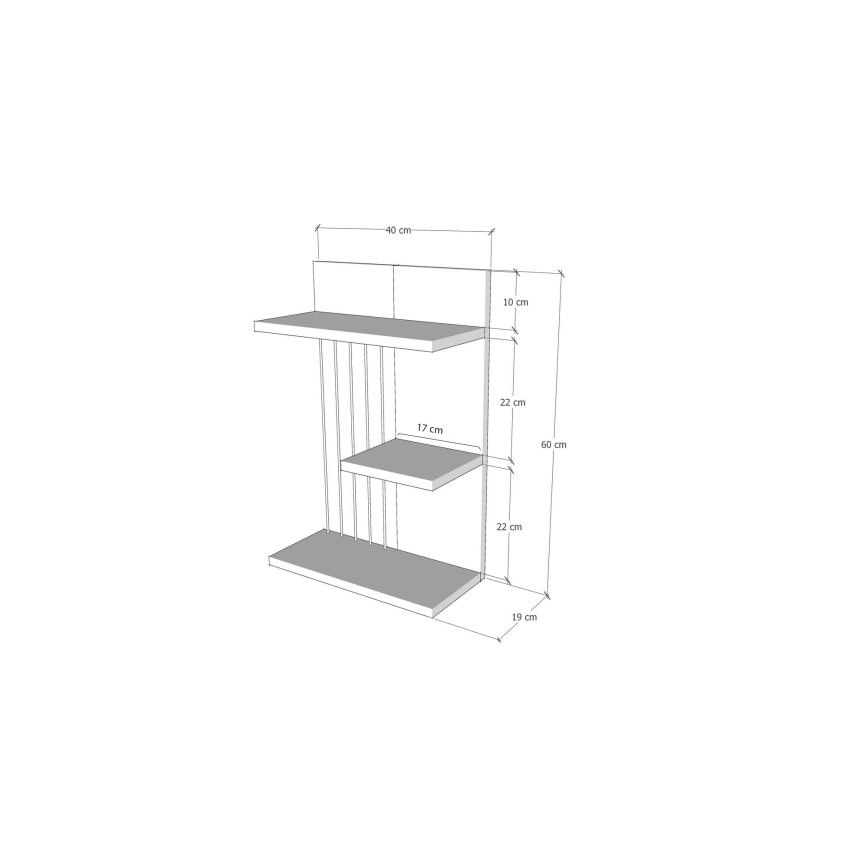 Estante de pared KINIK 60x40 cm antracita