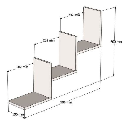 Estante de pared MIST 60x90 cm beige