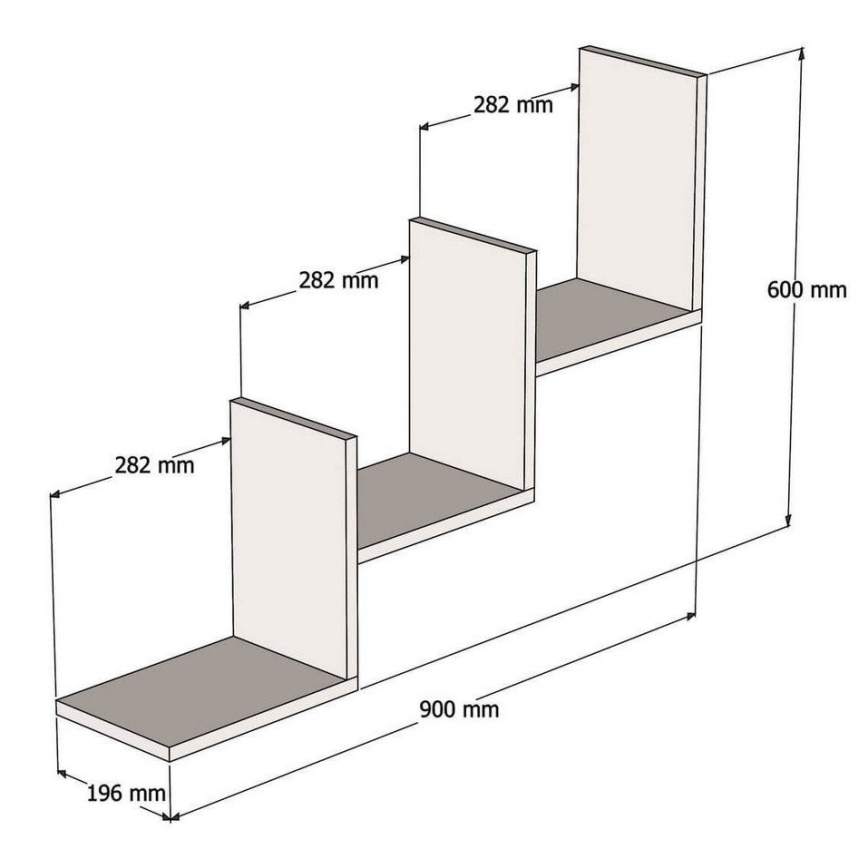 Estante de pared MIST 60x90 cm beige
