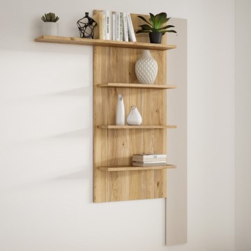 Estante de pared MORO roble/beige