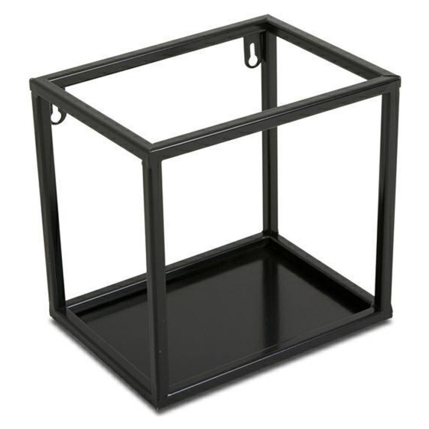 Estante de pared 20x20 cm negra