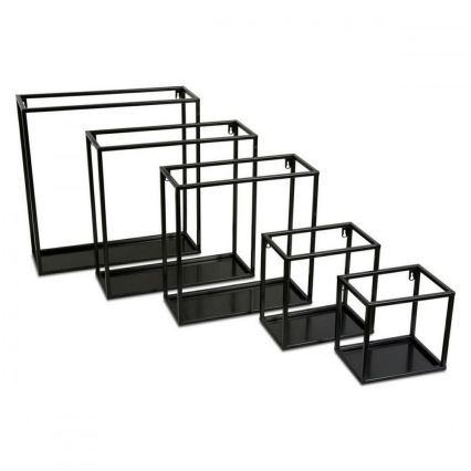 Estante de pared 20x20 cm negra