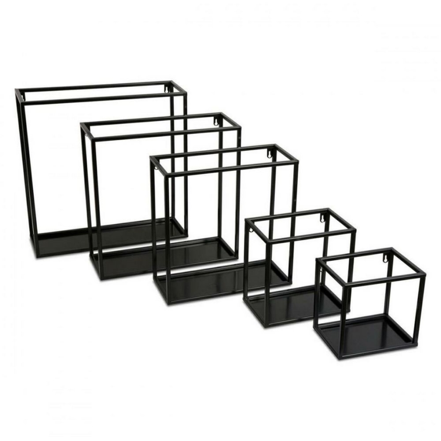 Estante de pared 20x20 cm negra