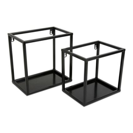 Estante de pared 20x20 cm negra