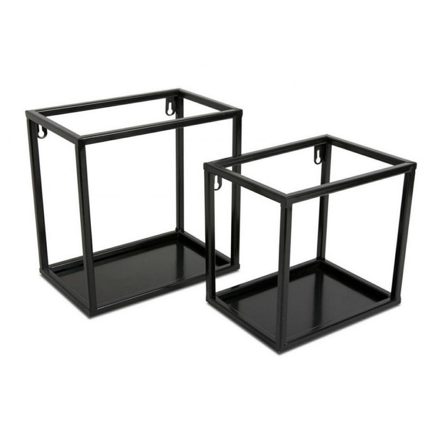 Estante de pared 20x20 cm negra
