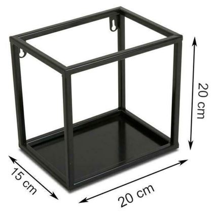 Estante de pared 20x20 cm negra