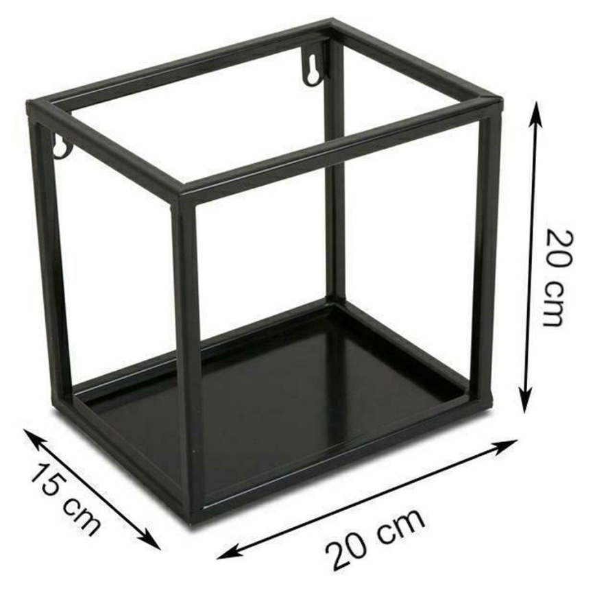 Estante de pared 20x20 cm negra