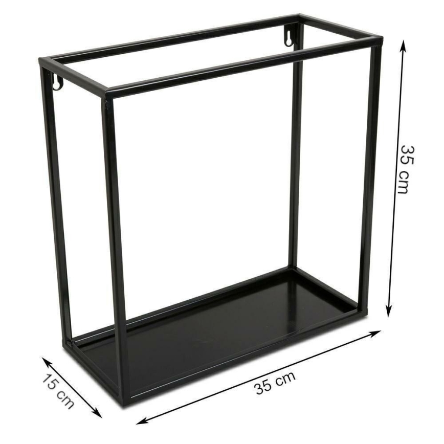 Estante de pared 35x35 cm negra