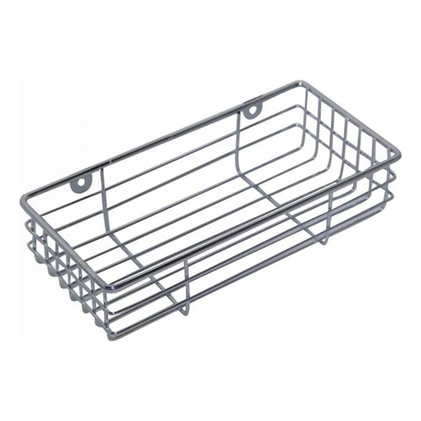 Estante de pared para ducha 12x25 cm cromo brillante