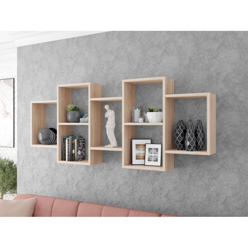 Estante de pared TRIO 65x161 cm roble sonoma