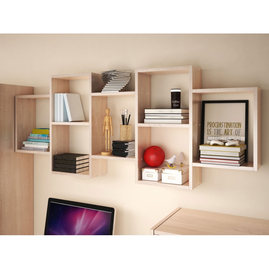 Estante de pared TRIO 65x161 cm roble sonoma