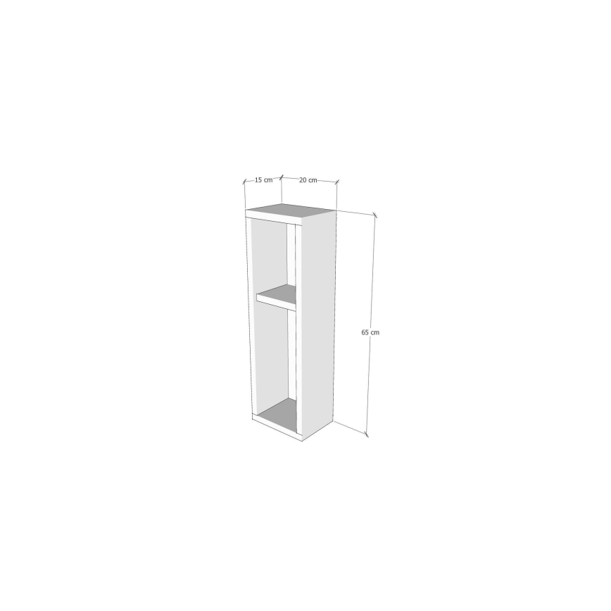 Estante de pared TURRA 65x20 cm marrón
