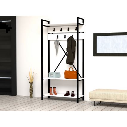 Estante de pasillo ALFA 180x90 cm blanco/negro