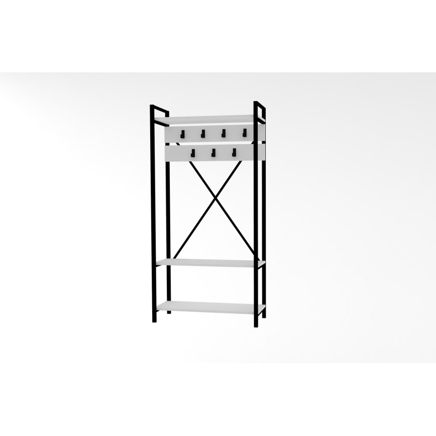 Estante de pasillo ALFA 180x90 cm blanco/negro