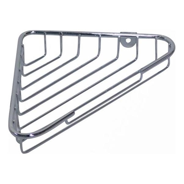 Estante esquinero de ducha 14x21,5 cm cromo brillante