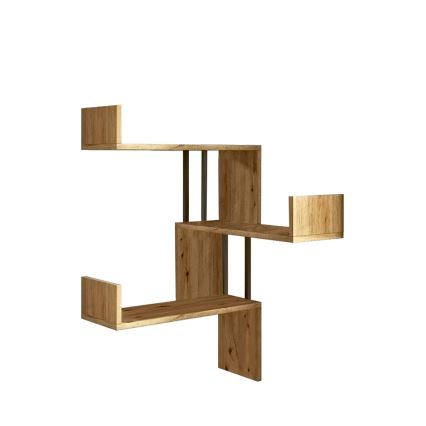 Estante esquinero de pared 109,4x60 cm pino atlántico