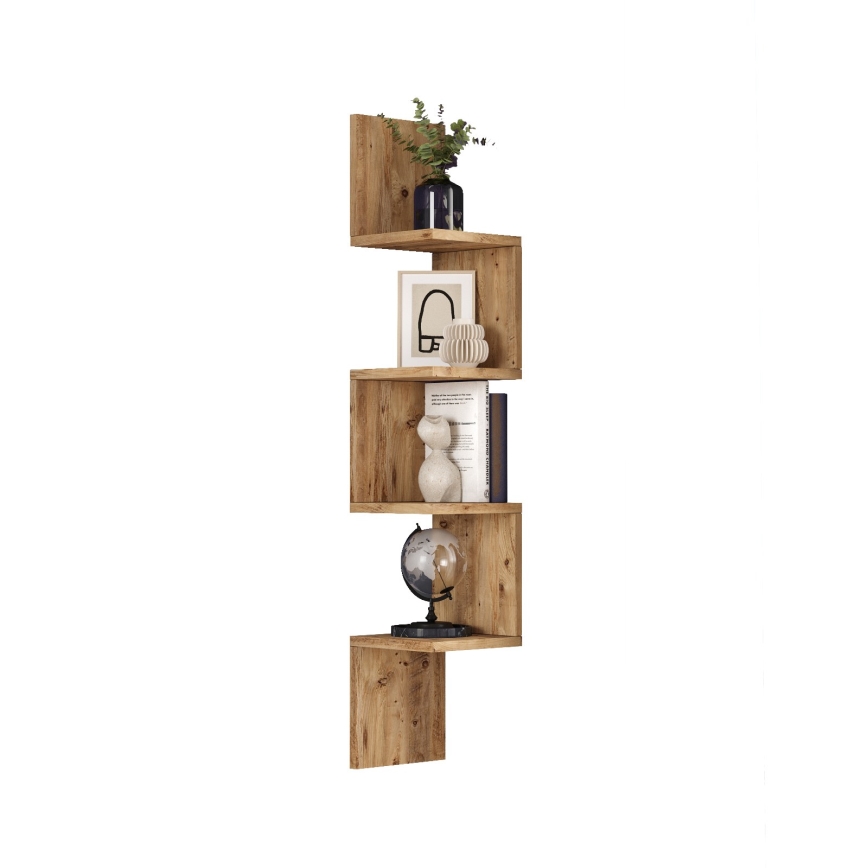 Estante esquinero de pared 117,2x22 cm pino atlántico