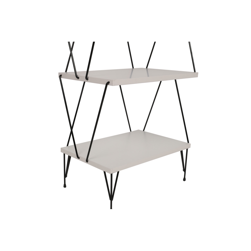 Estante para libros BALABAN 165x48 cm blanco/negro