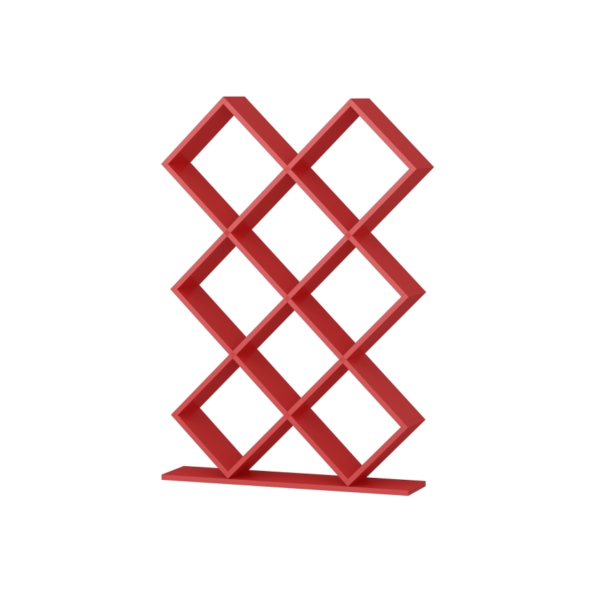 Estante para libros KUMSAL 129x90 cm rojo