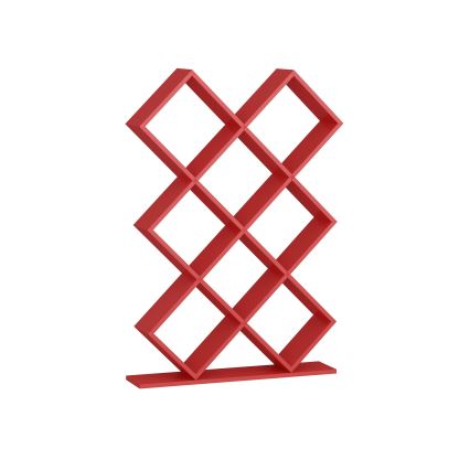 Estante para libros KUMSAL 129x90 cm rojo
