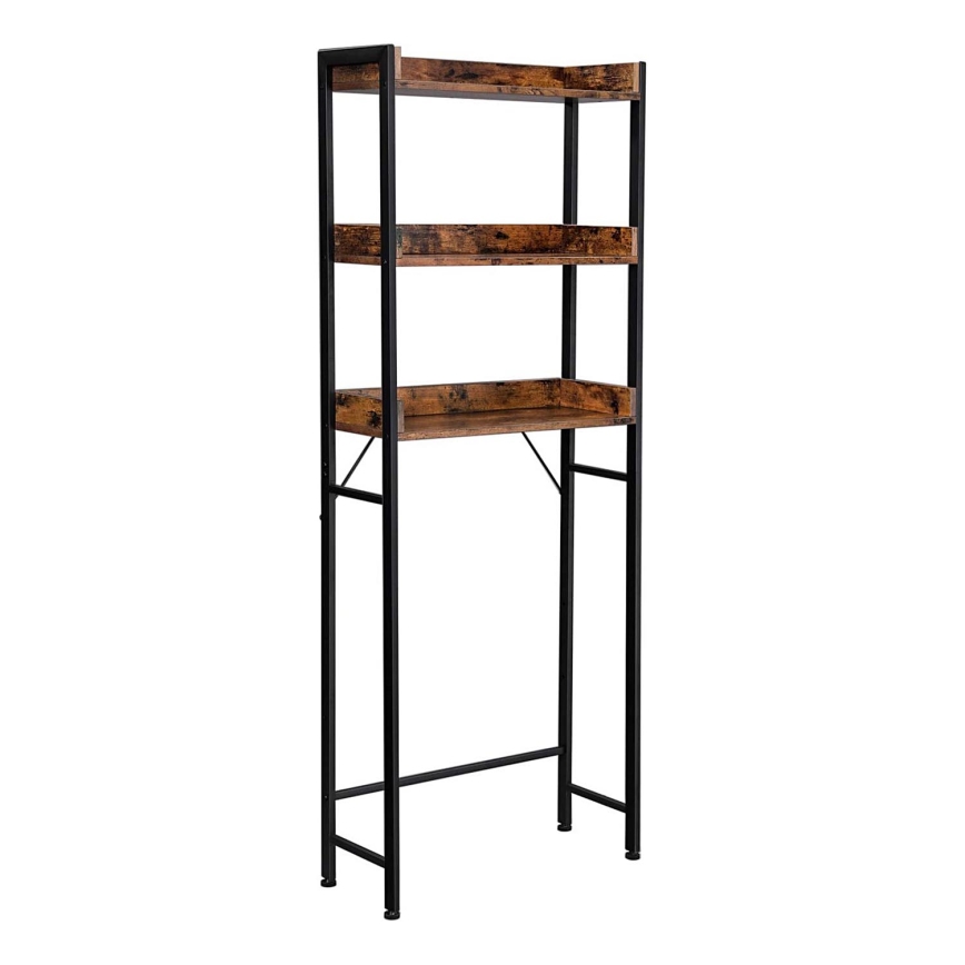 Estantería de baño RENARO marrón/negro