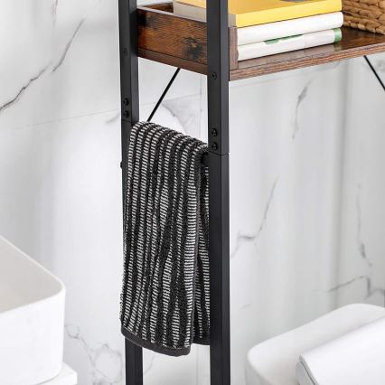 Estantería de baño RENARO marrón/negro