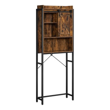 Estantería de baño RENARO marrón/negro