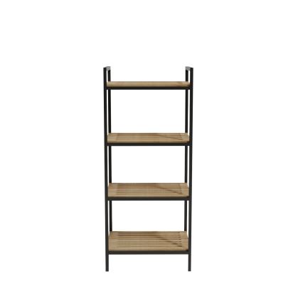Estantería de baño STRALSUND 110x45 cm roble/negro