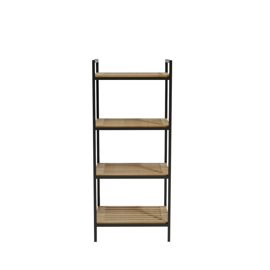Estantería de baño STRALSUND 110x45 cm roble/negro