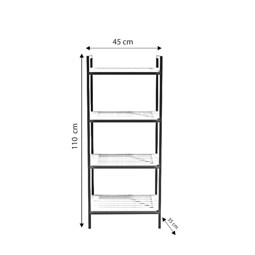 Estantería de baño STRALSUND 110x45 cm roble/negro