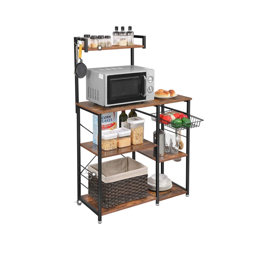 Estantería de cocina MARGE color marrón/negro