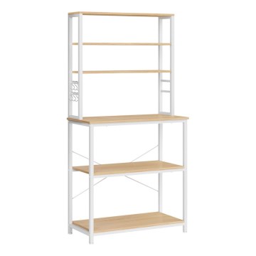 Estantería de cocina MARGE marrón/blanco