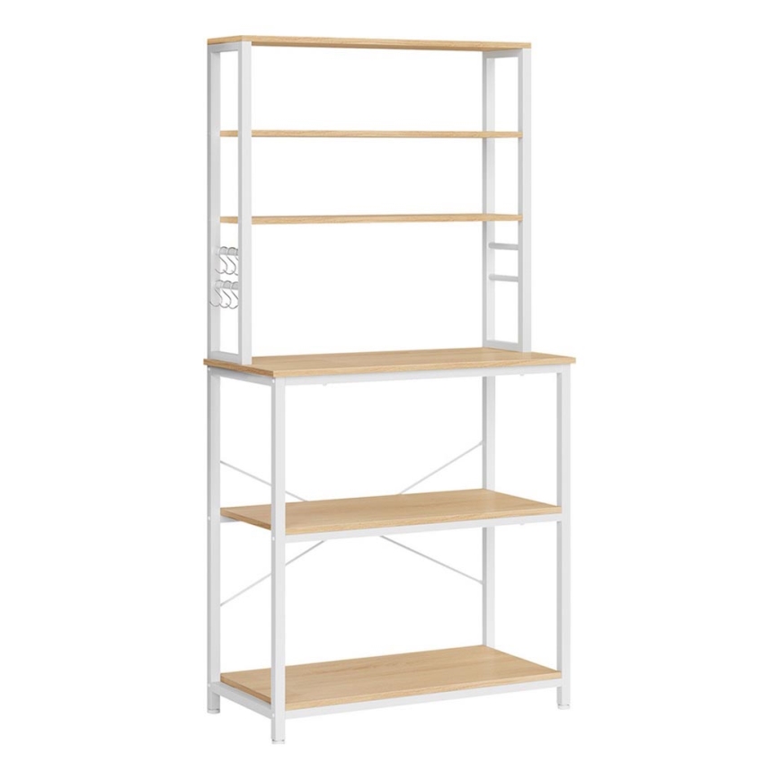 Estantería de cocina MARGE marrón/blanco