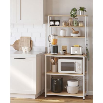 Estantería de cocina MARGE marrón/blanco